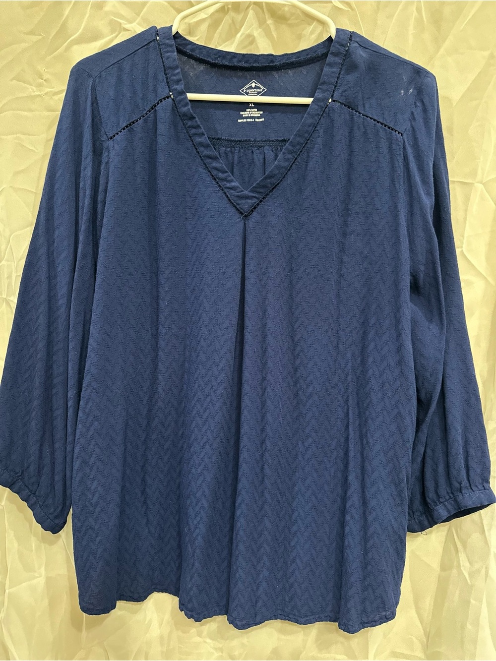 St. John's Bay Navy V-Neck Tunic Top
